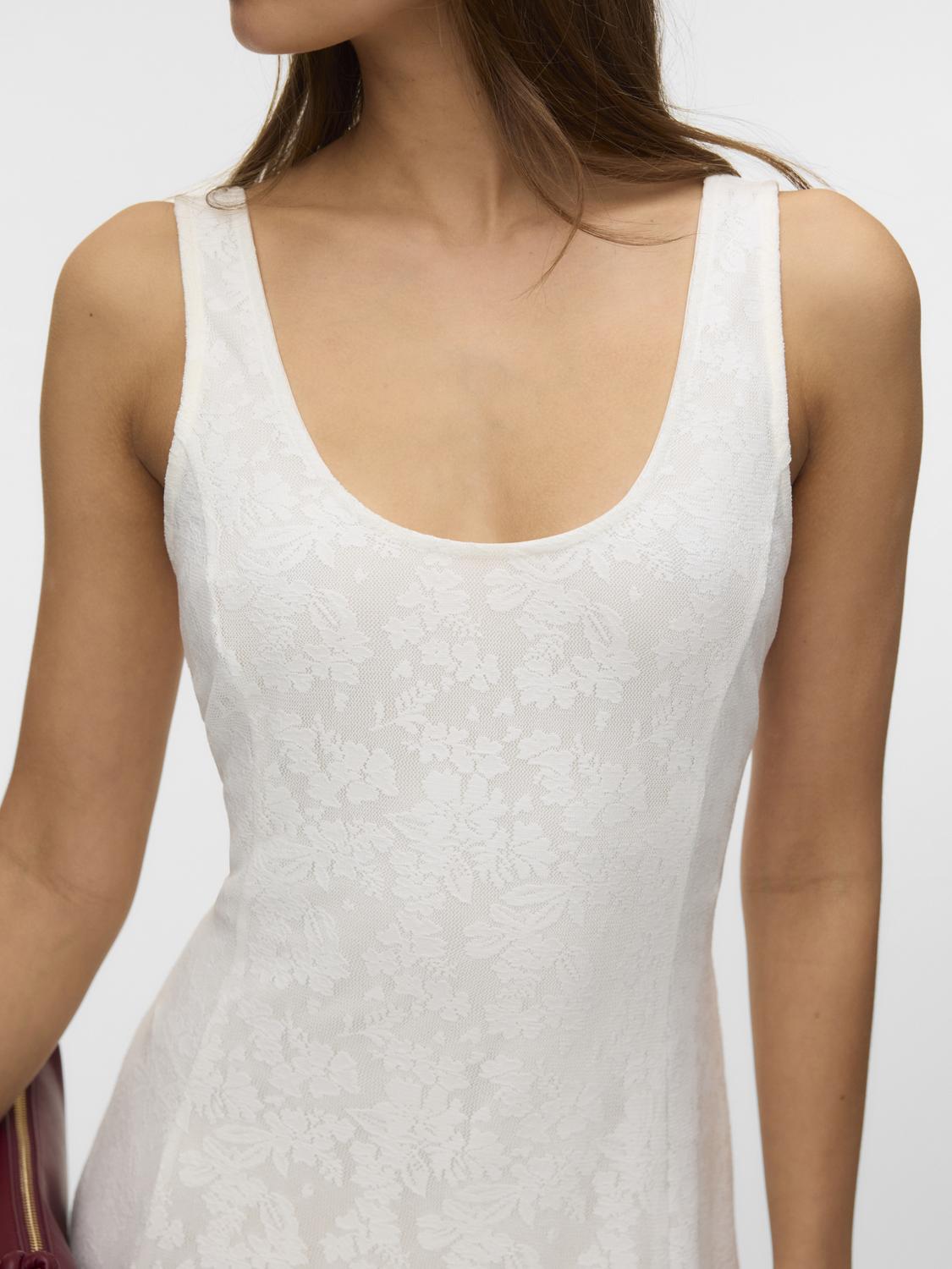 VMSALINA Long Dress - Cloud Dancer - VERO MODA & VILA Bergvik