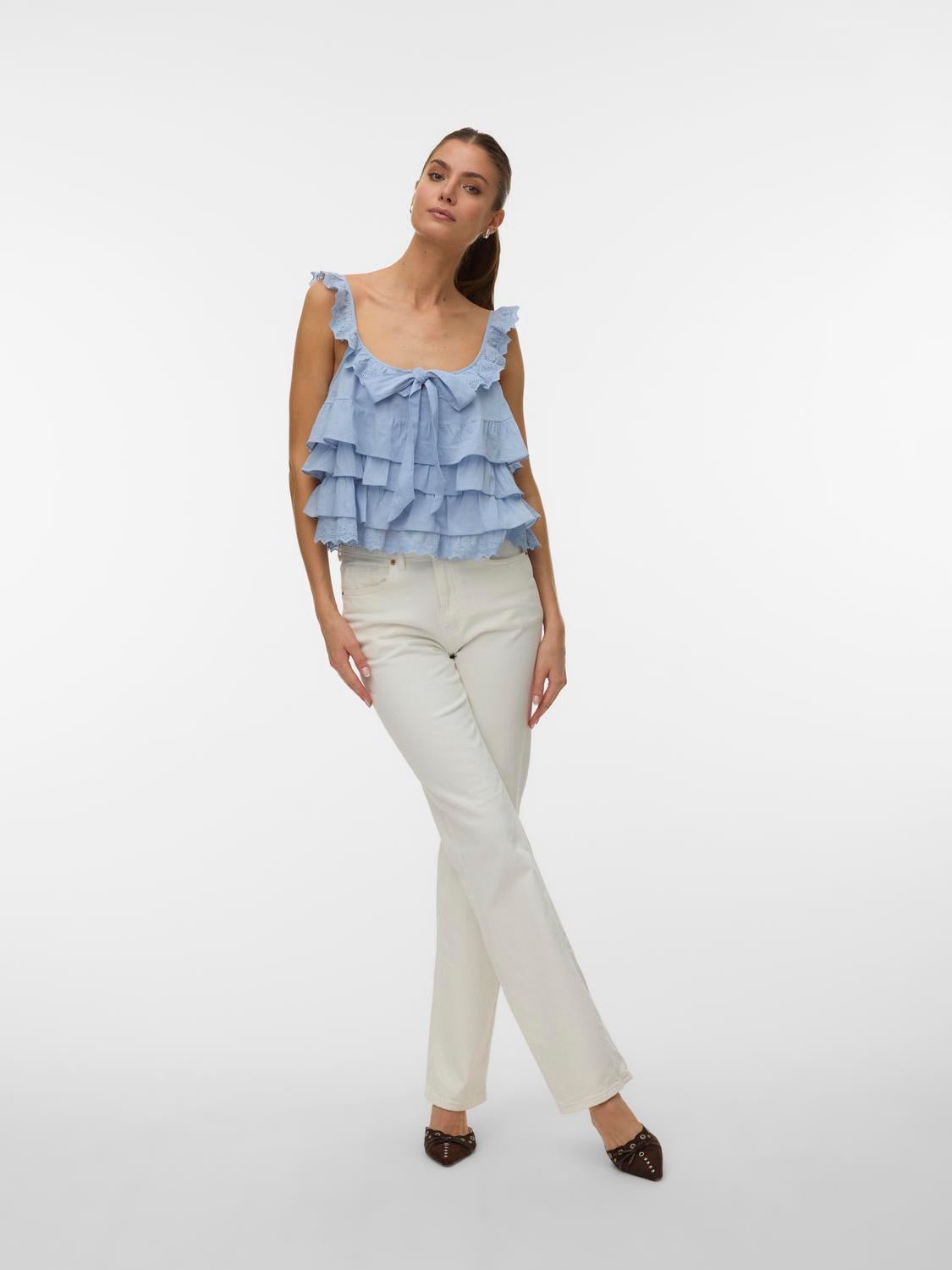 VMSANDY Top - Brunnera Blue - VERO MODA & VILA Bergvik