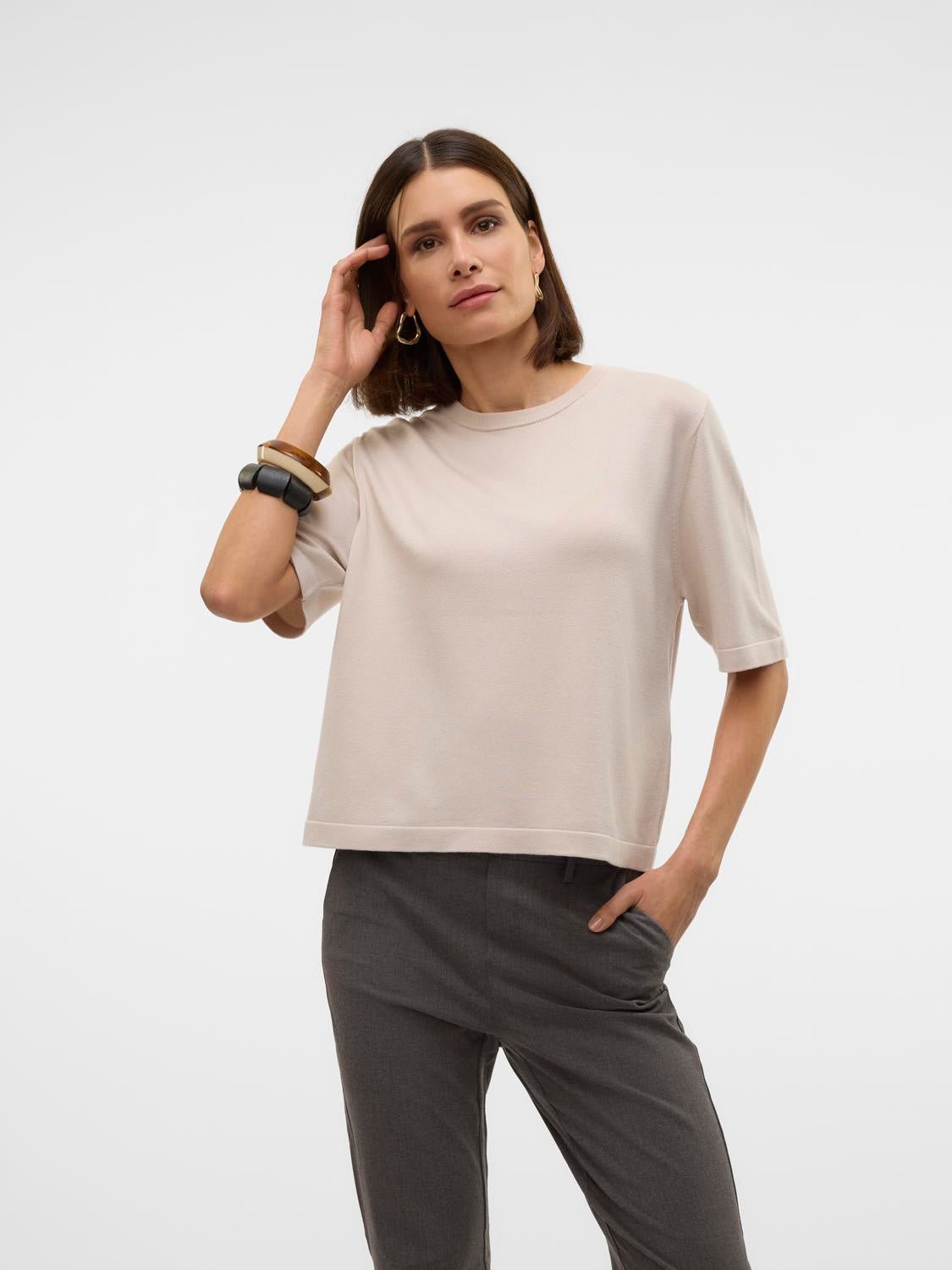 VMSILJE Pullover - Moonbeam - VERO MODA & VILA Bergvik