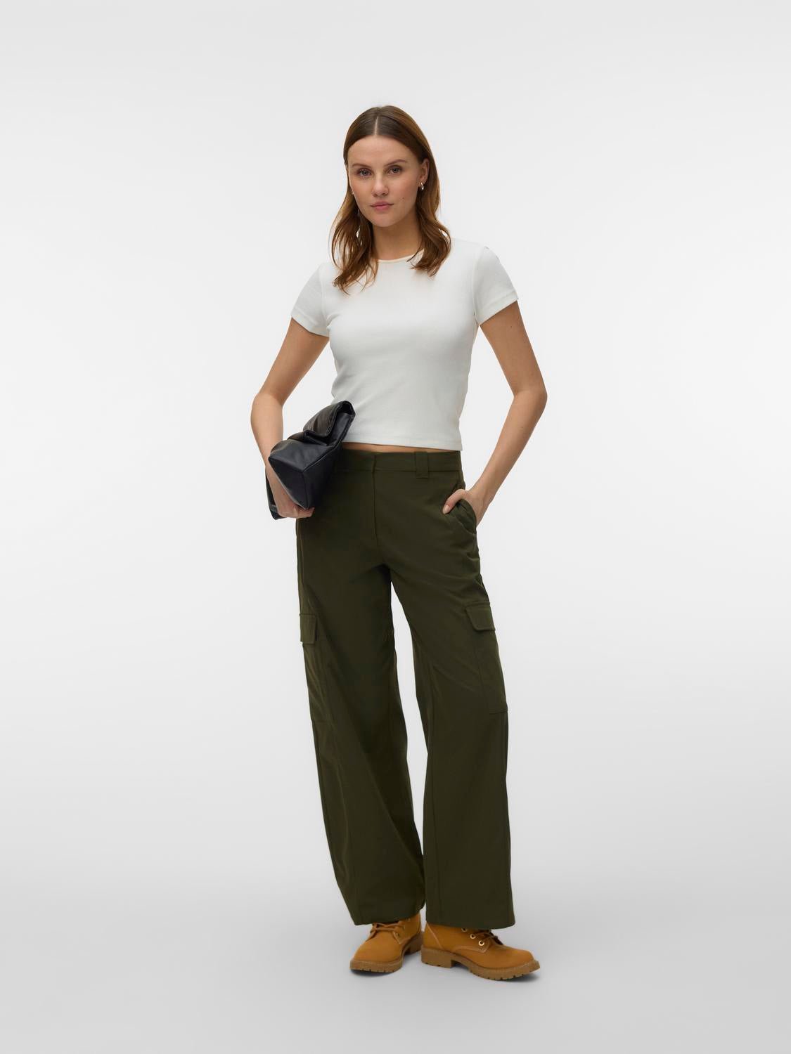 VMSILLA Tailored Trousers - Forest Night - VERO MODA & VILA Bergvik