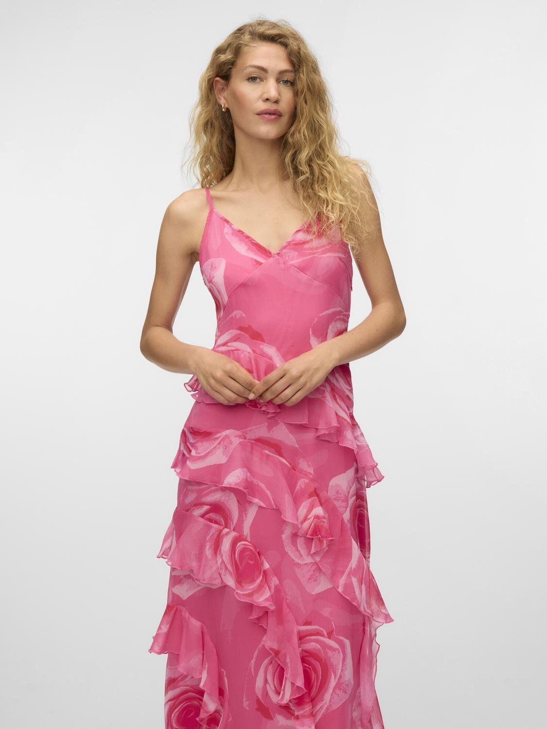 VMSMILLA Long Dress - Fuchsia Pink - VERO MODA & VILA Bergvik