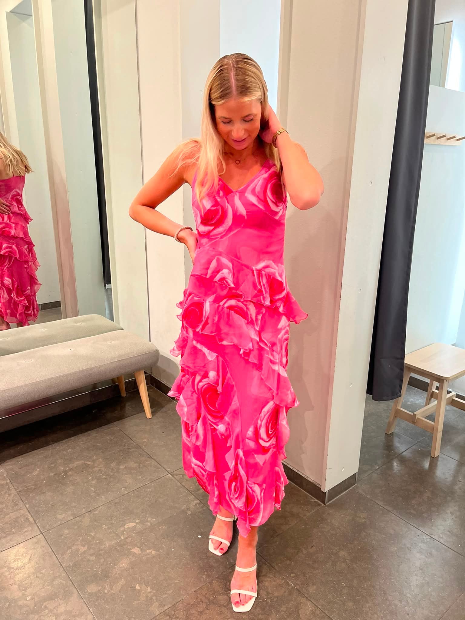 VMSMILLA Long Dress - Fuchsia Pink - VERO MODA & VILA Bergvik