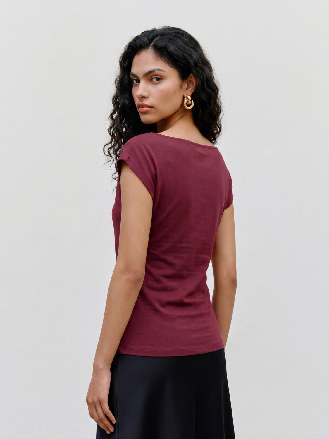 VMSMILLA Top - Burgundy - VERO MODA & VILA Bergvik