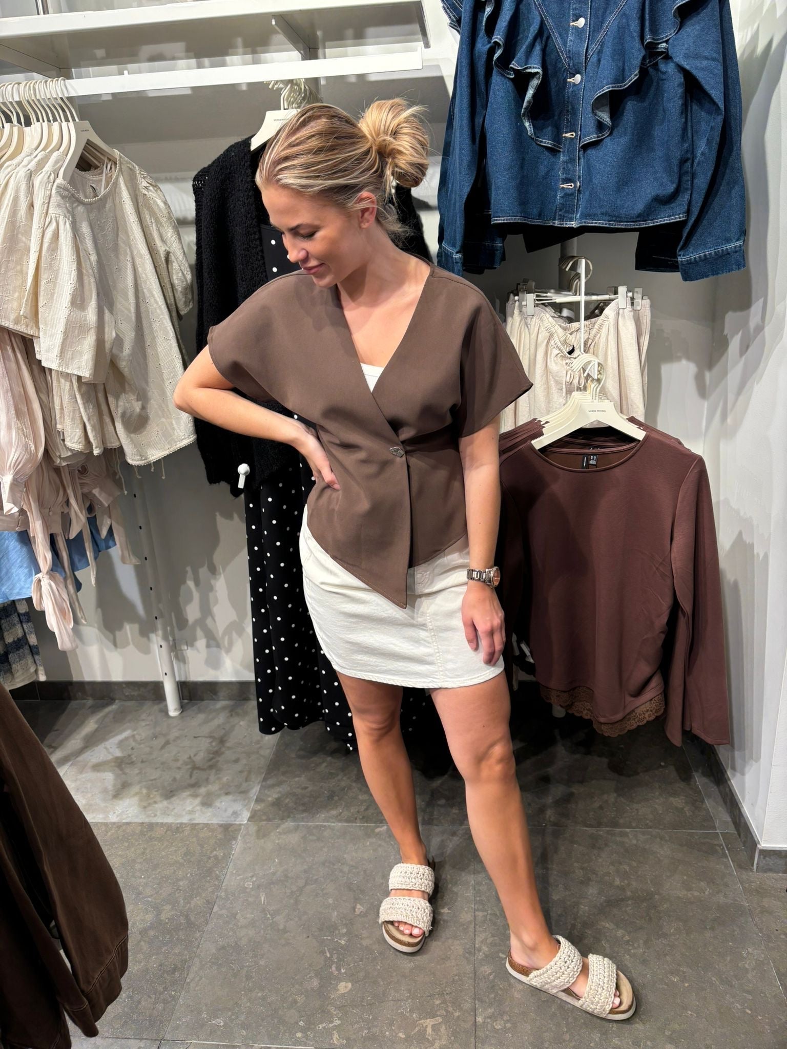 VMSONJA Top - Chocolate Martini - VERO MODA & VILA Bergvik