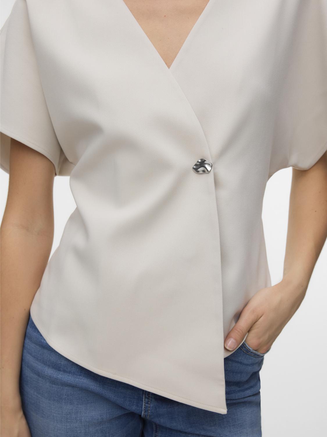 VMSONJA Top - Pumice Stone - VERO MODA & VILA Bergvik