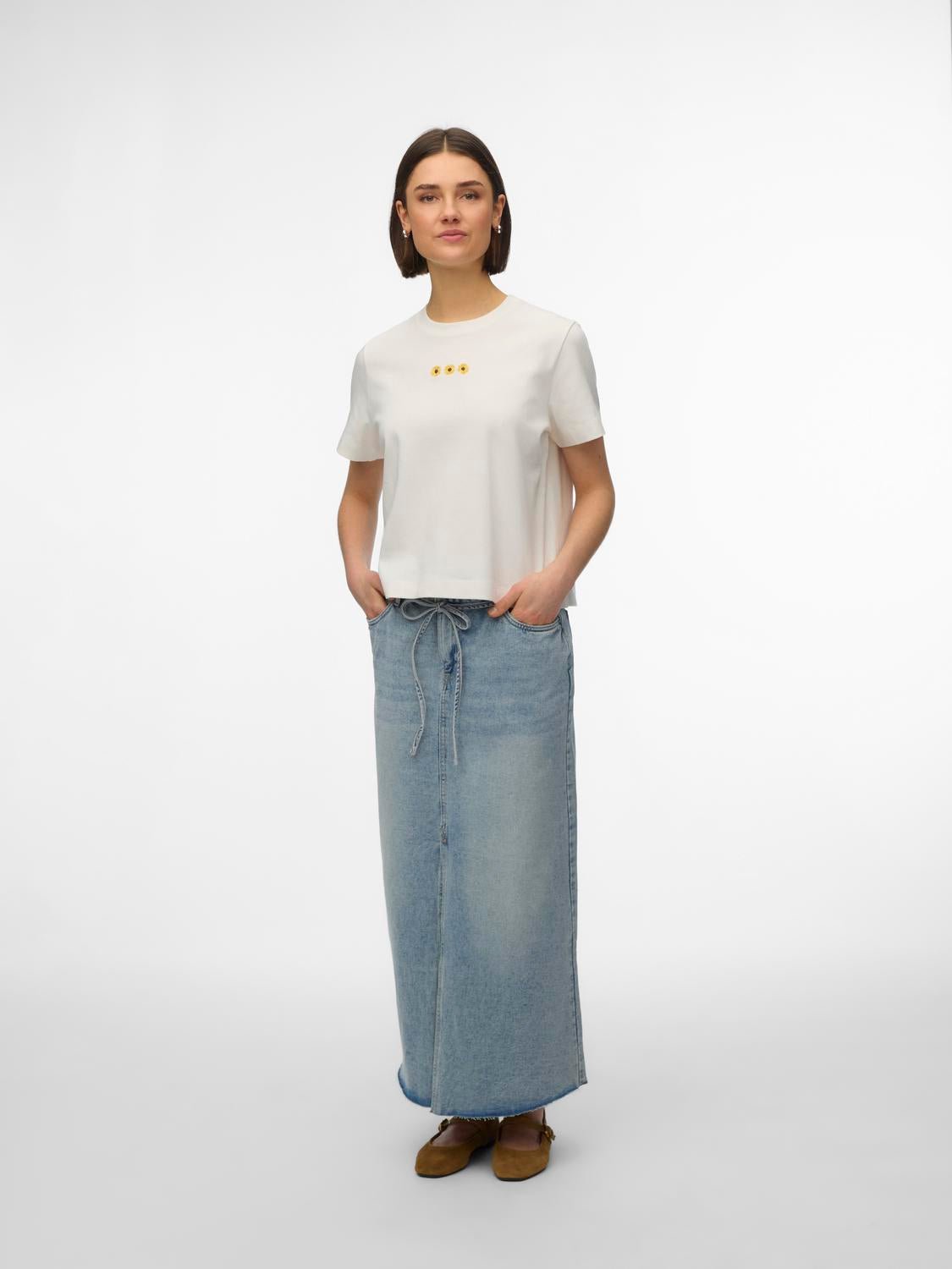 VMWIEN Midi Skirt - Light Blue Denim - VERO MODA & VILA Bergvik