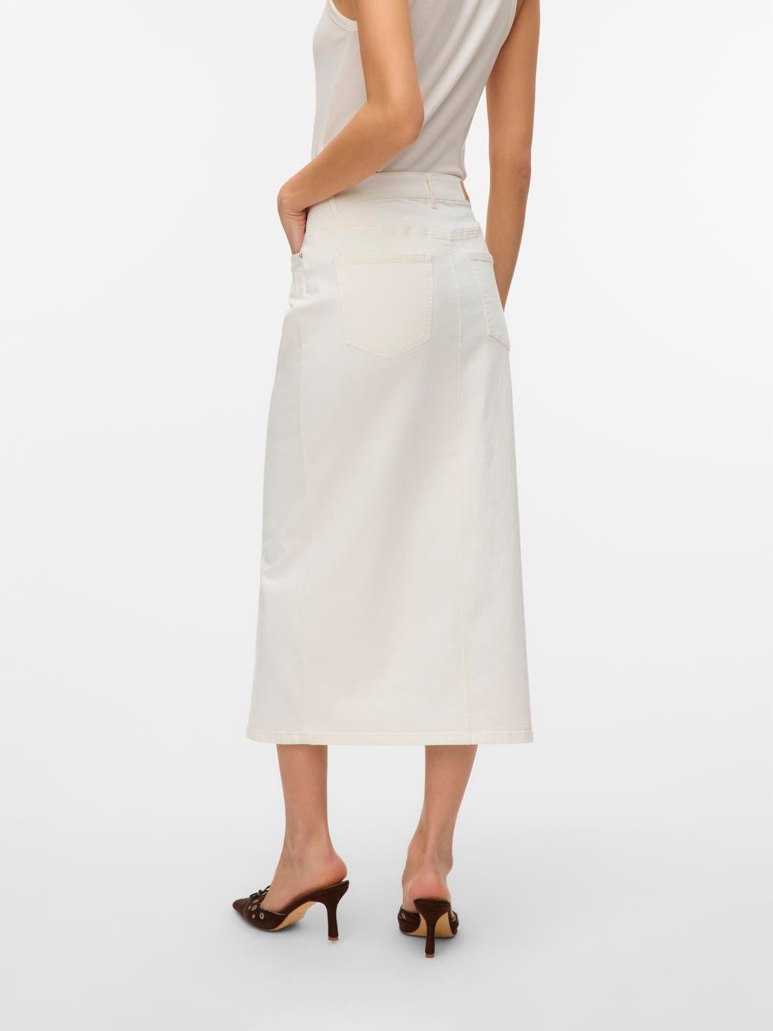 VMWILD Long Skirt - Snow White - VERO MODA & VILA Bergvik