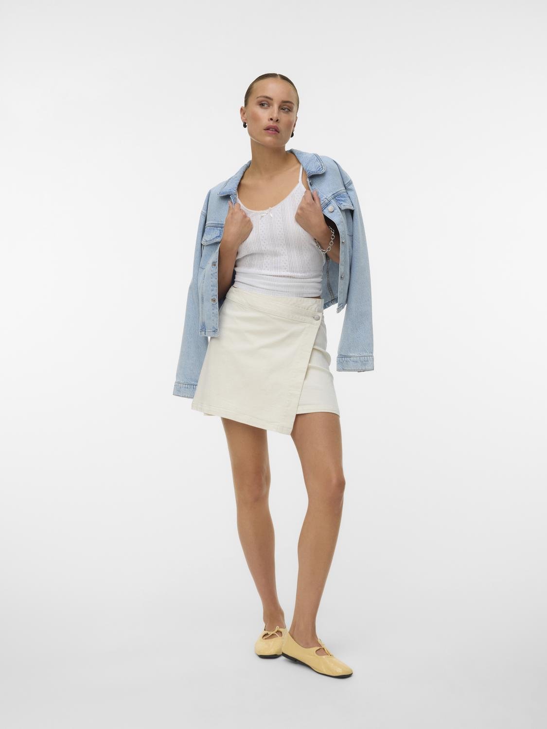 VMWILD Short Skirt - Snow White - VERO MODA & VILA Bergvik