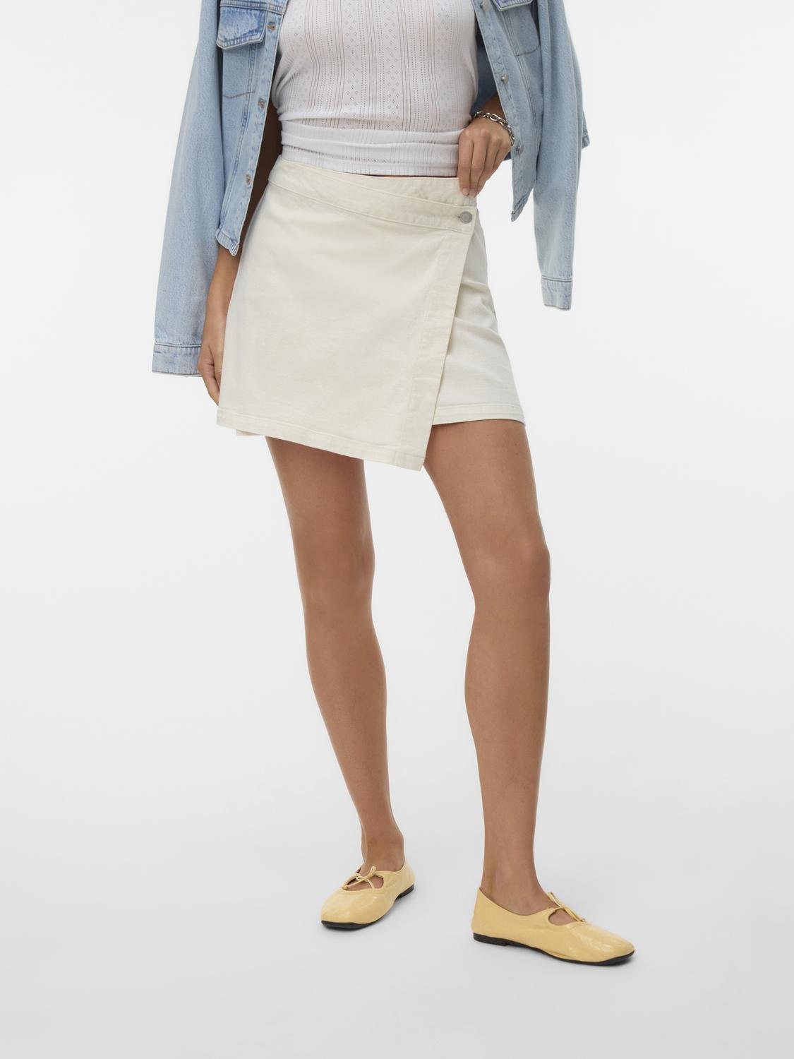 VMWILD Short Skirt - Snow White - VERO MODA & VILA Bergvik