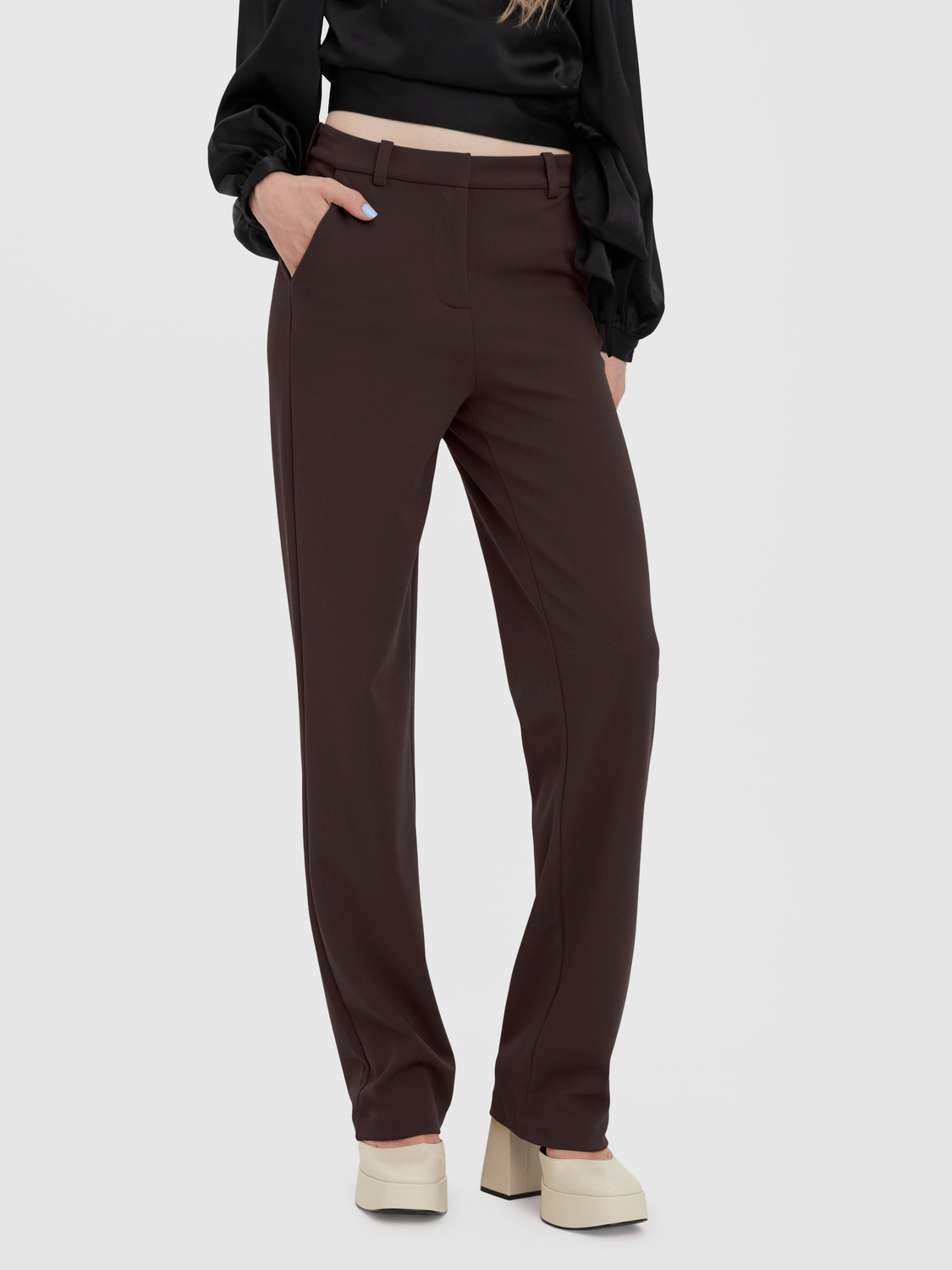 VMZAMIRA Trousers - Chocolate Torte - VERO MODA & VILA Bergvik