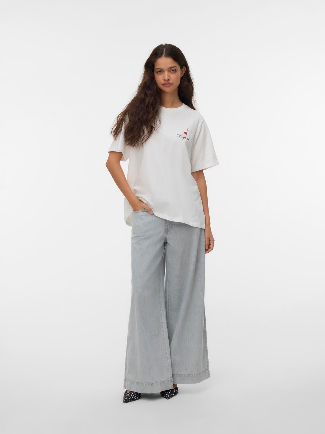 VMZANDRA T-shirt - Snow White - VERO MODA & VILA Bergvik