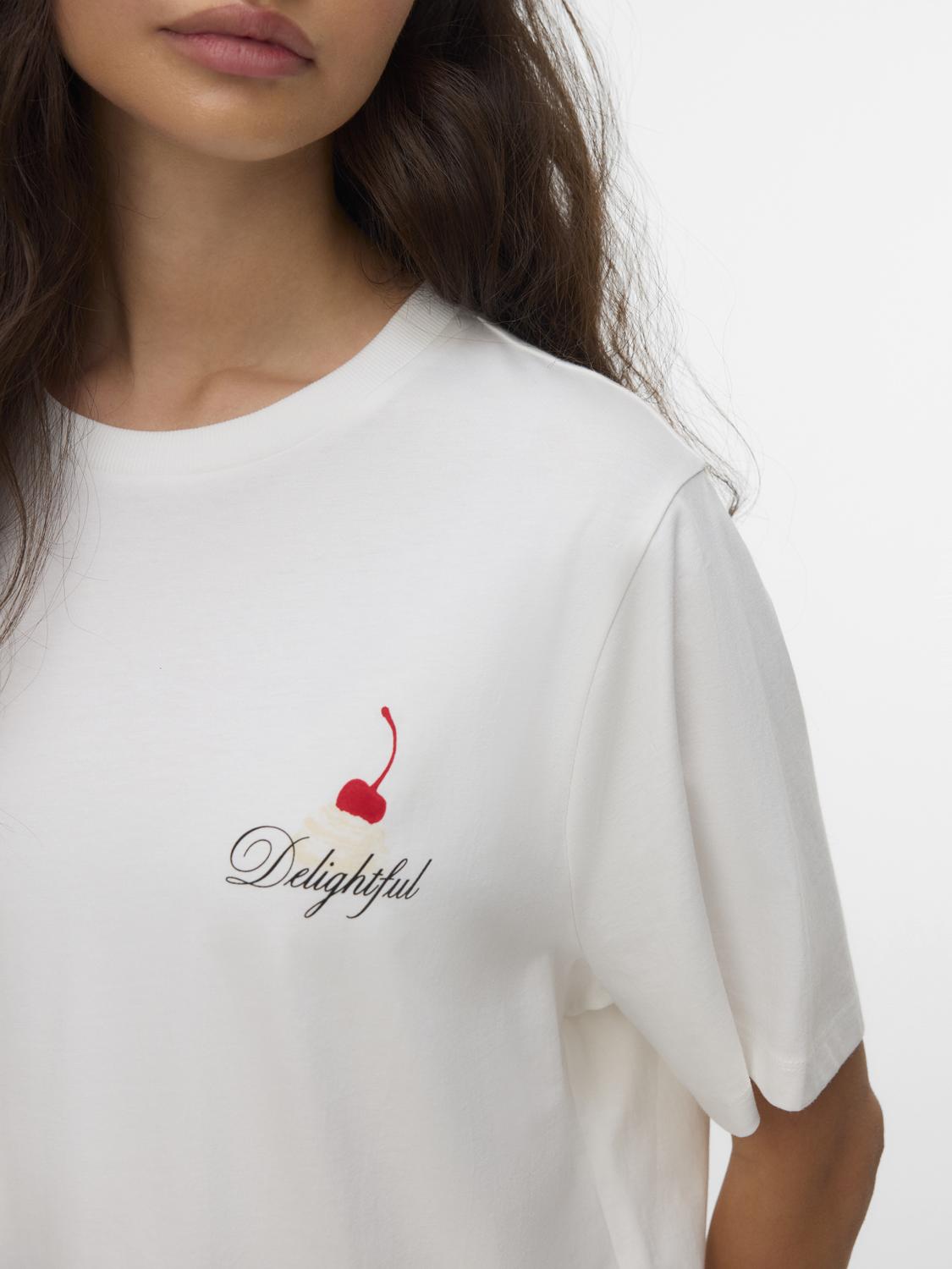 VMZANDRA T-shirt - Snow White - VERO MODA & VILA Bergvik