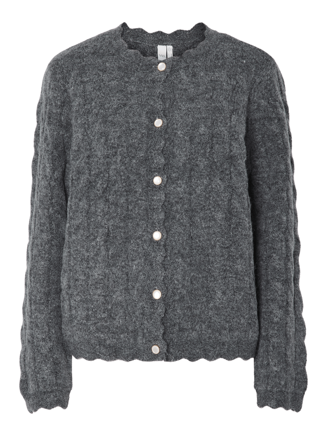 YASBUBERA Knit Cardigan - Dark Grey Melange - VERO MODA & VILA Bergvik