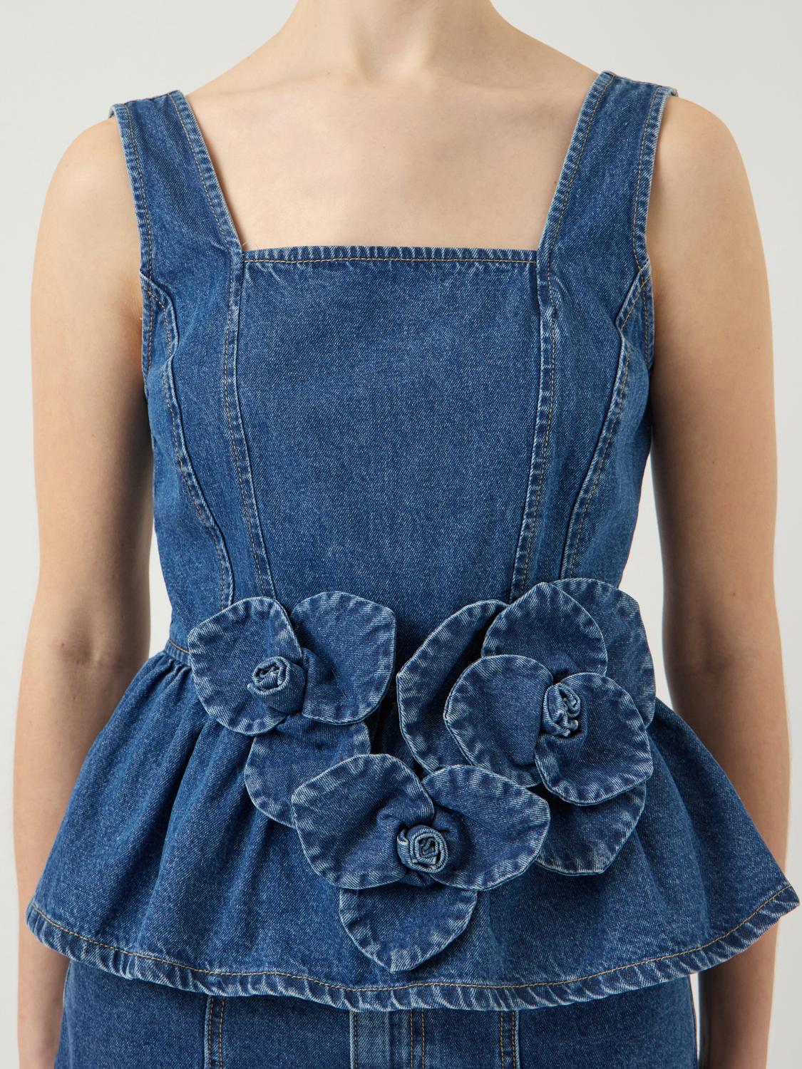 YASELSIE Top - Medium Blue Denim - VERO MODA & VILA Bergvik