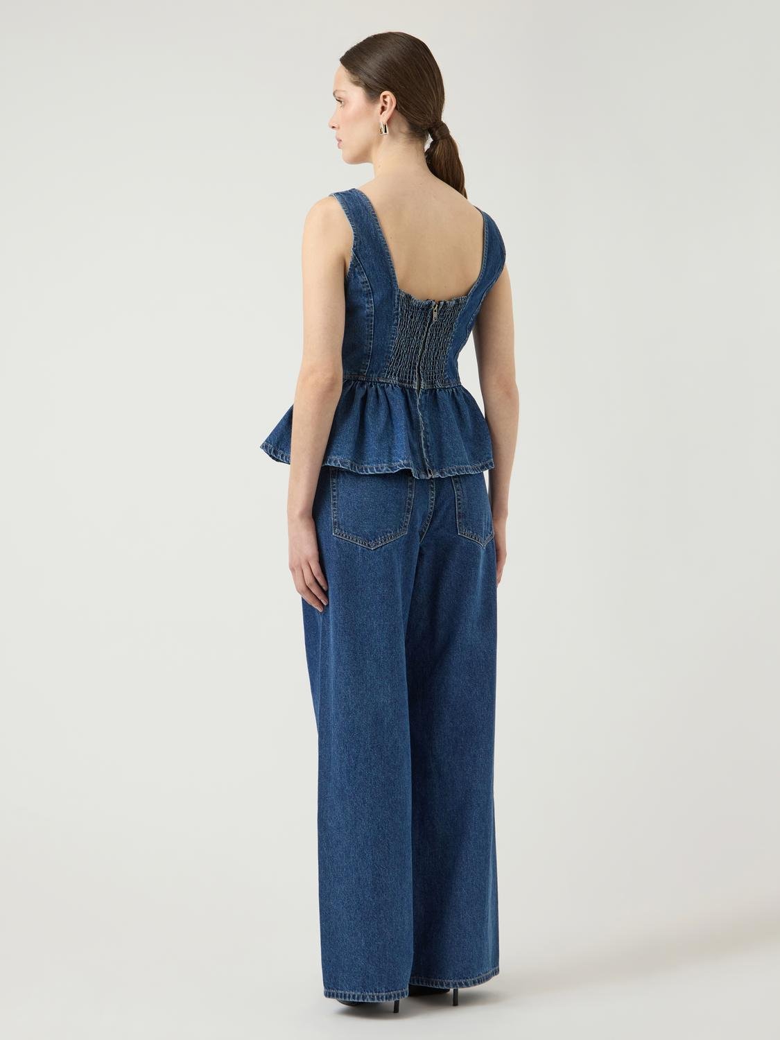 YASELSIE Top - Medium Blue Denim - VERO MODA & VILA Bergvik