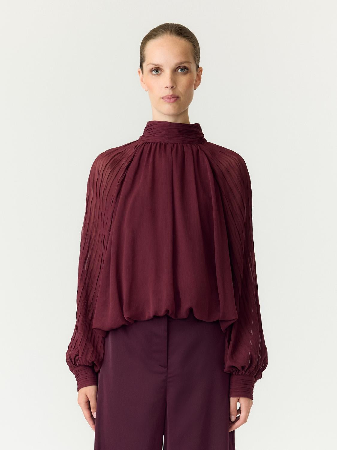 YASOLERA Top - Maroon Banner - VERO MODA & VILA Bergvik