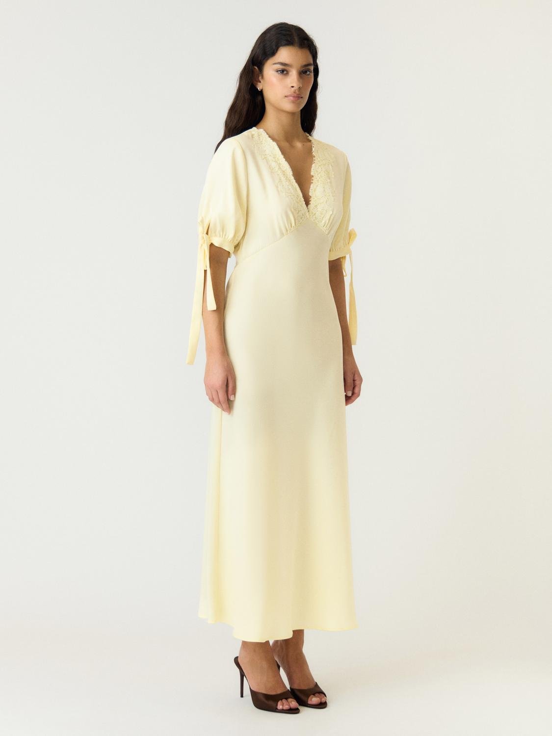 YASPELLA Long Dress - Anise Flower - VERO MODA & VILA Bergvik