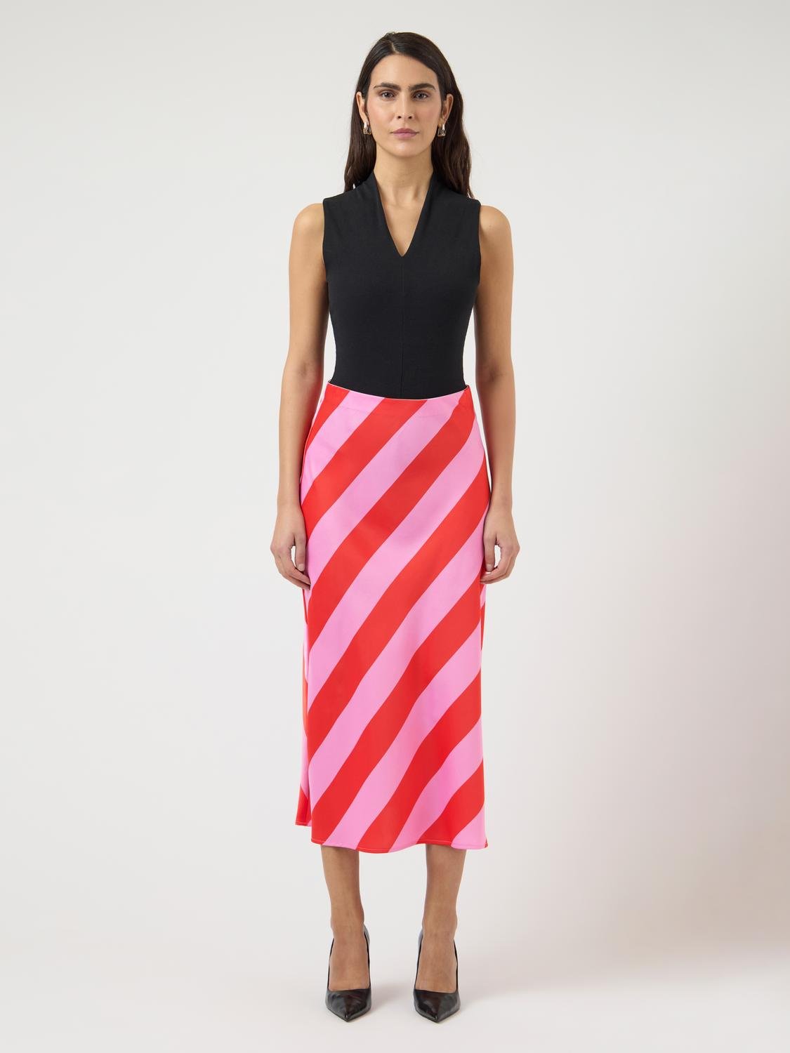 YASPELLA Midi Skirt - Cyclamen - VERO MODA & VILA Bergvik