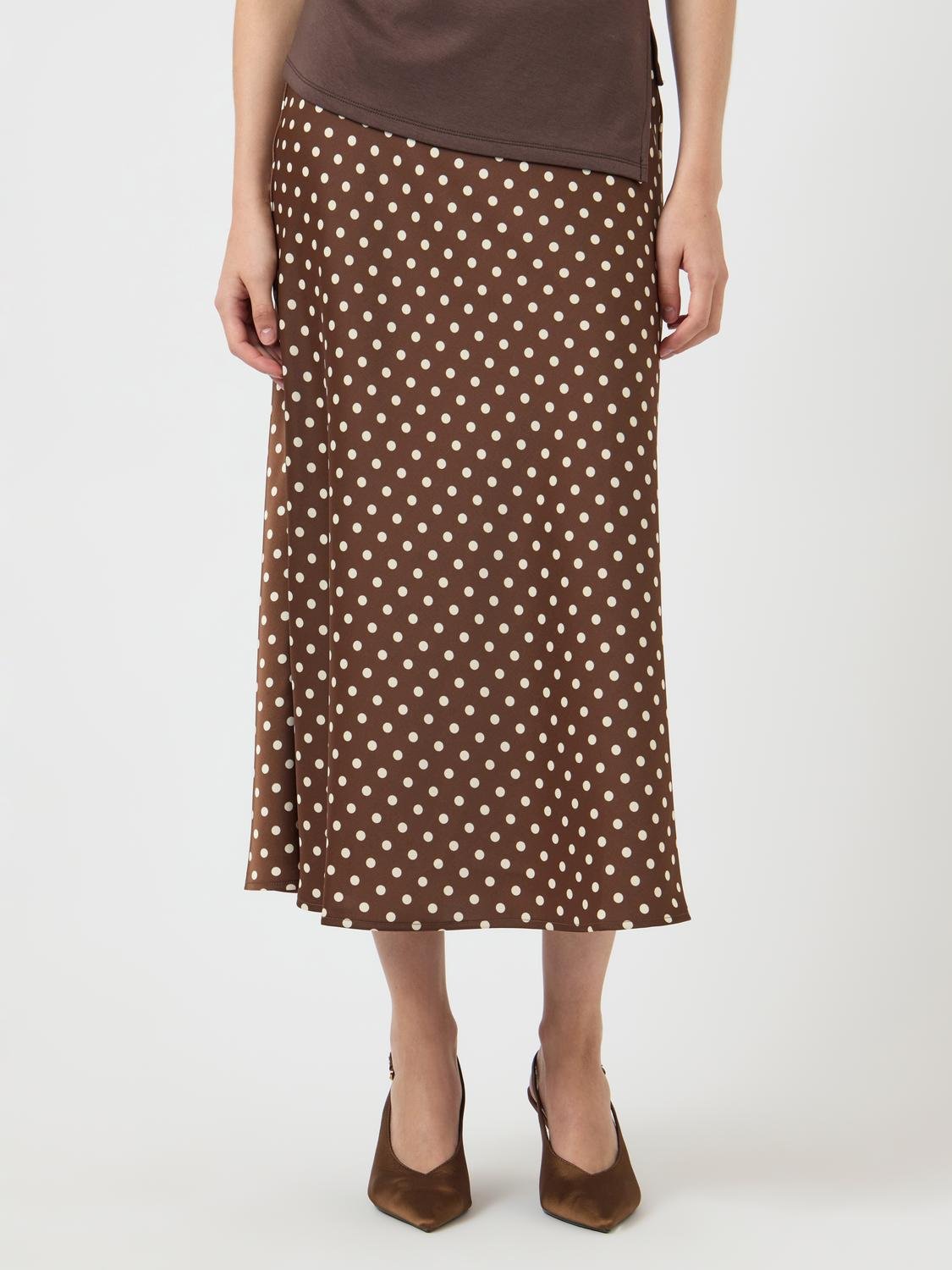 YASPELLA Midi Skirt - Pinecone - VERO MODA & VILA Bergvik