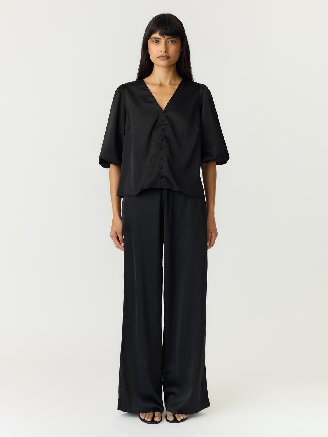 YASPELLA Top - Black - VERO MODA & VILA Bergvik