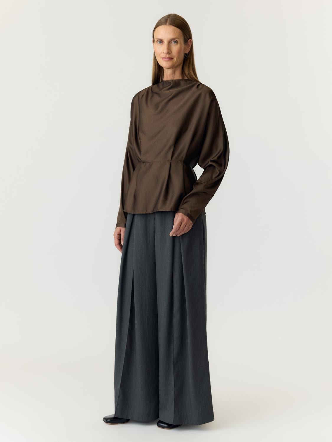 YASPELLA Top - Chocolate Brown - VERO MODA & VILA Bergvik