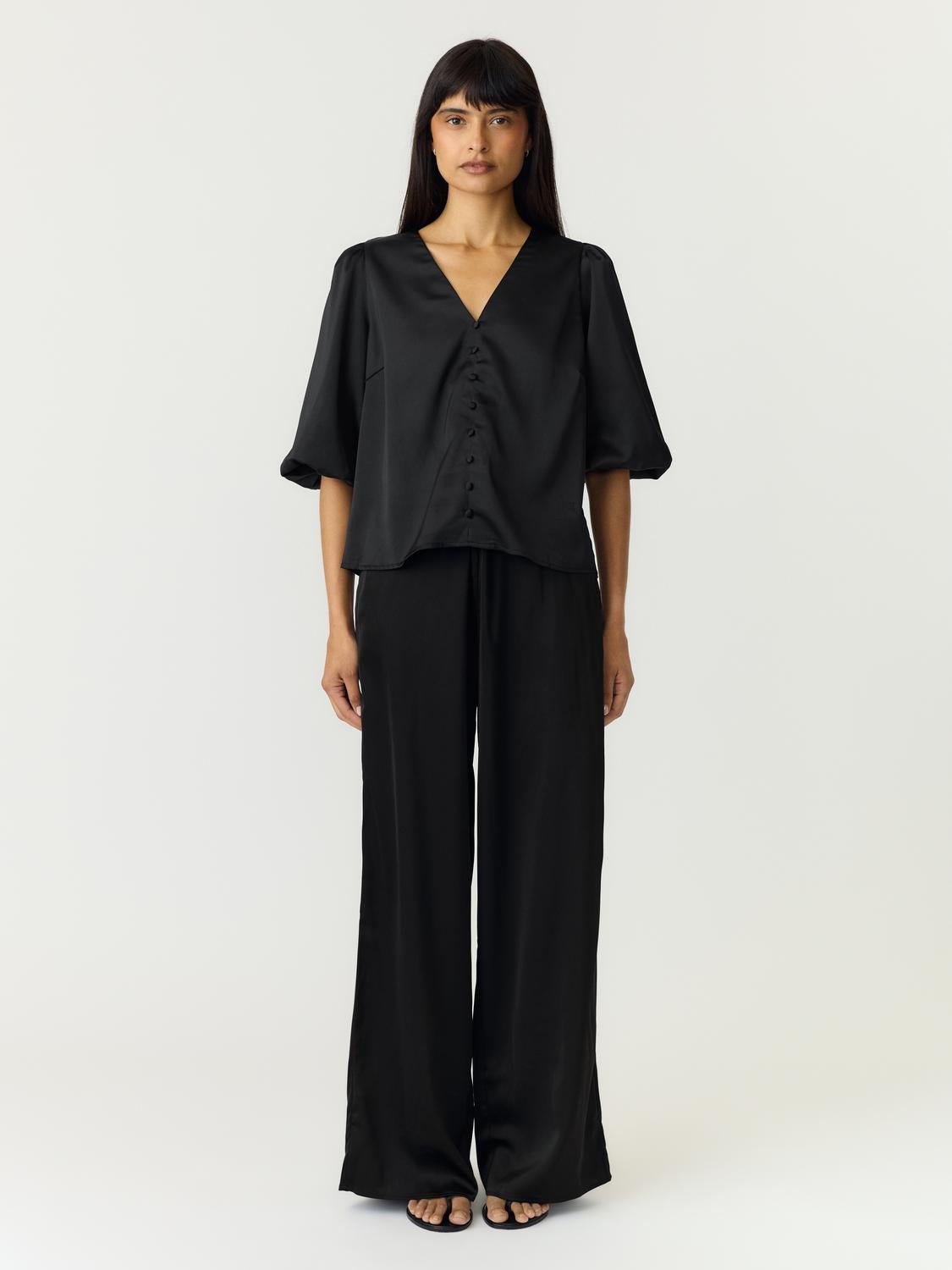 YASPELLA Trousers - Black - VERO MODA & VILA Bergvik