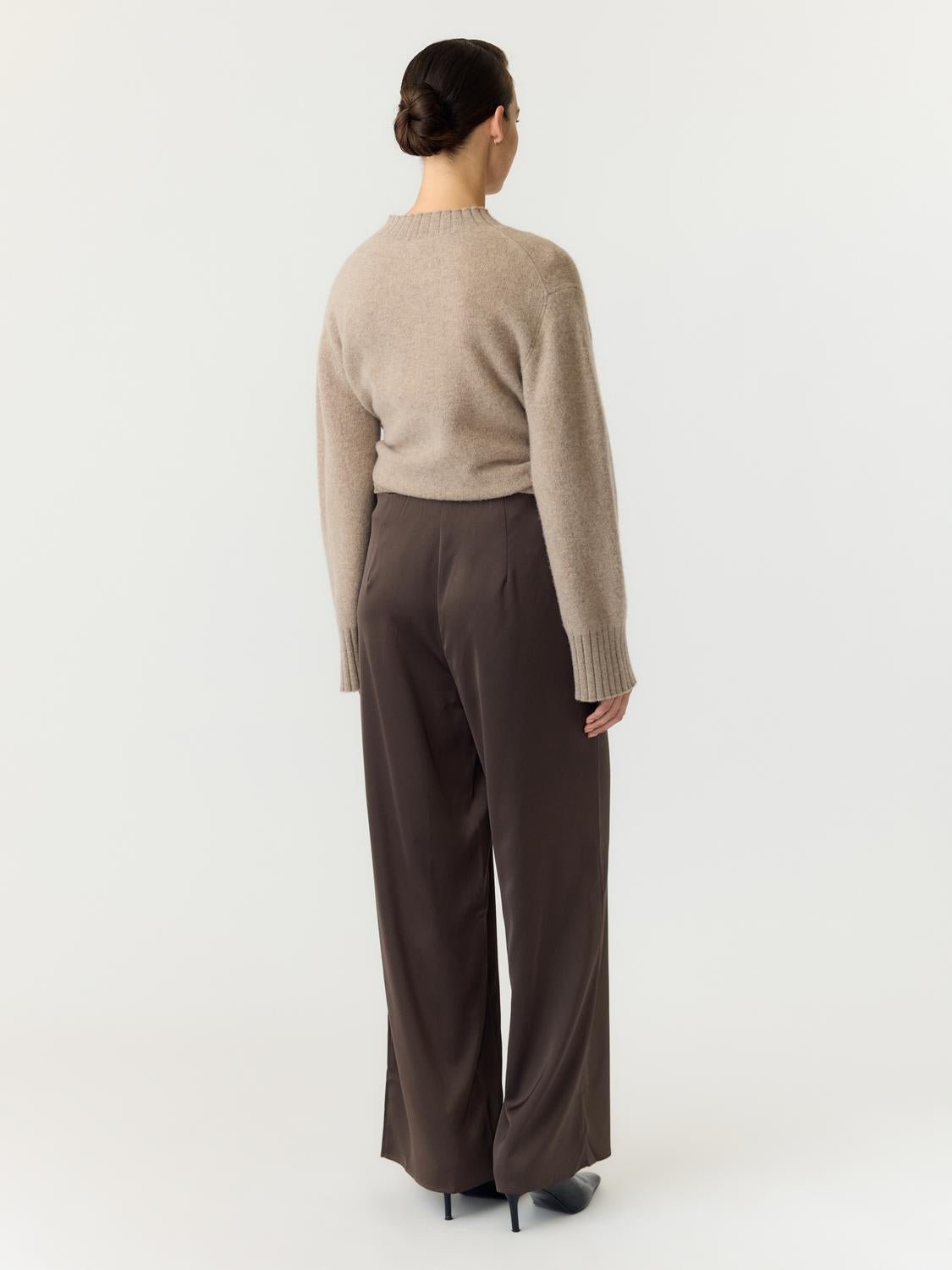 YASPELLA Trousers - Chocolate Brown - VERO MODA & VILA Bergvik