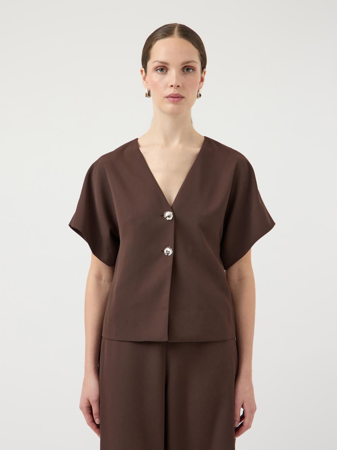 YASRANIA Top - Coffee Bean - VERO MODA & VILA Bergvik