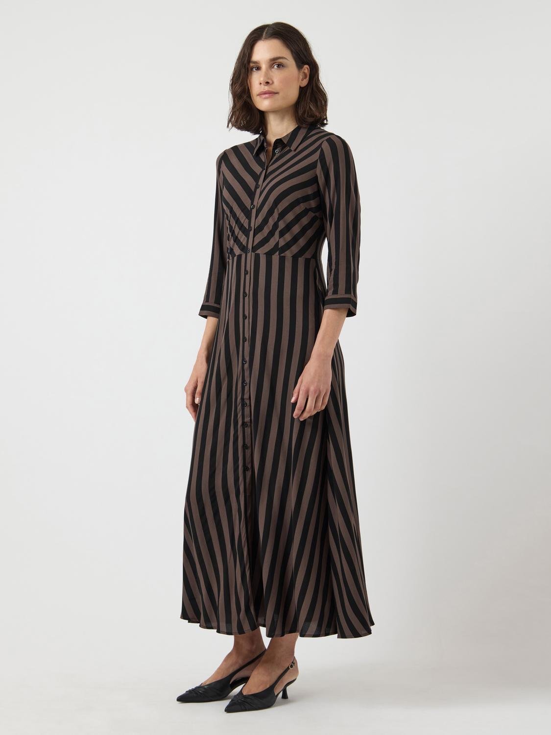 YASSAVANNA Long Dress - Chocolate Brown - VERO MODA & VILA Bergvik