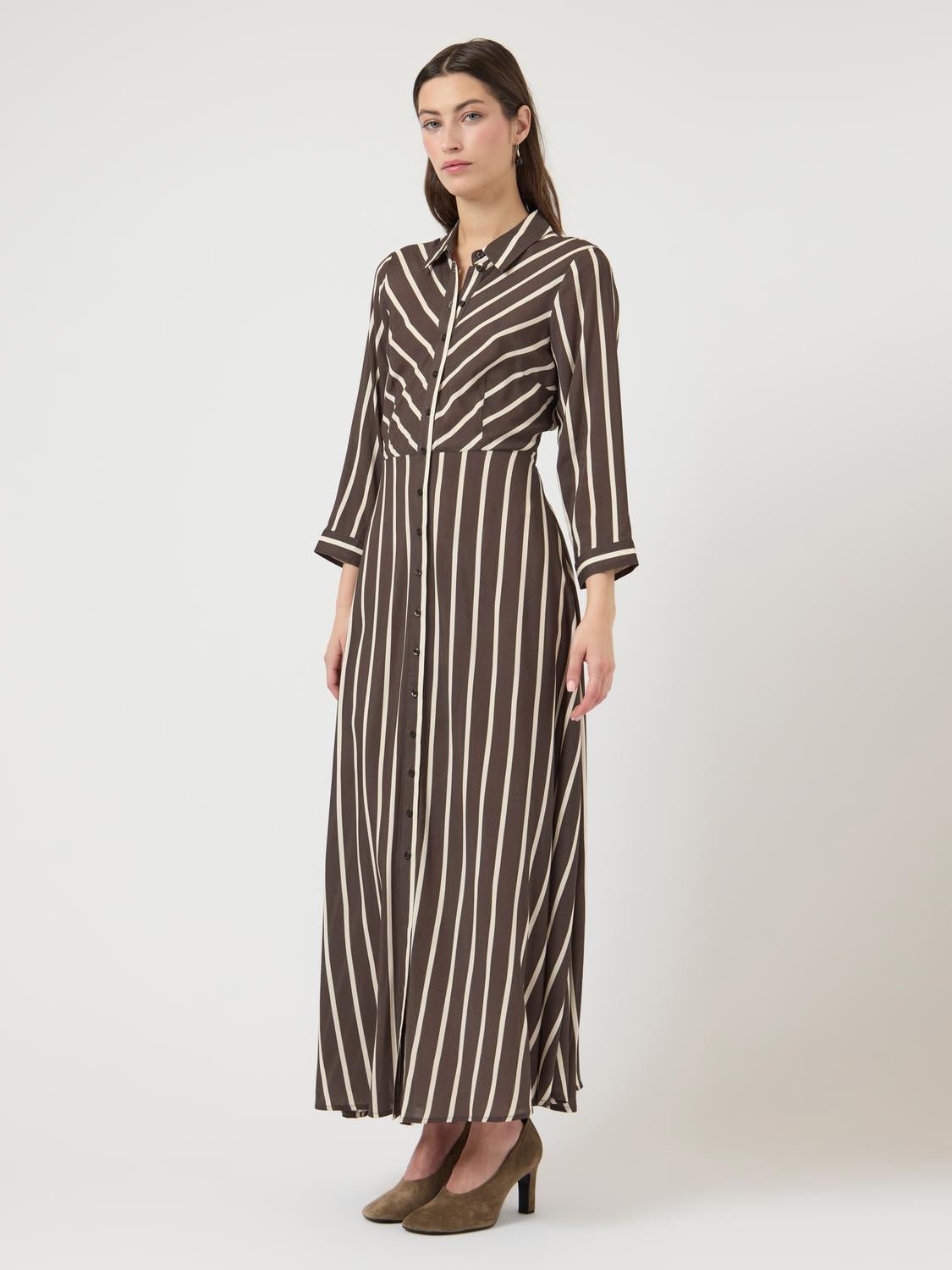 YASSAVANNA Long Dress - Chocolate Brown - VERO MODA & VILA Bergvik