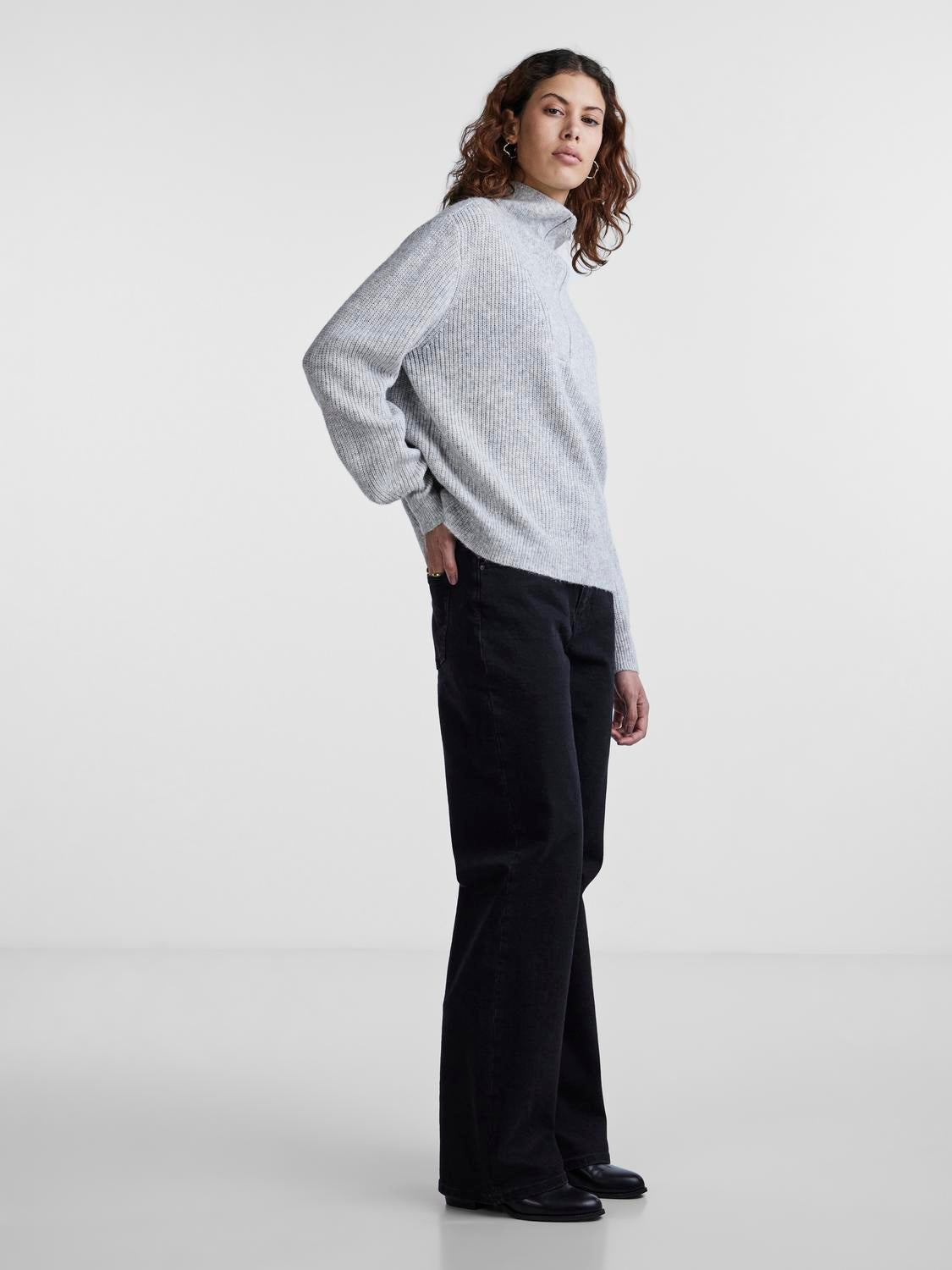 PCNARIA Pullover - Light Grey Melange