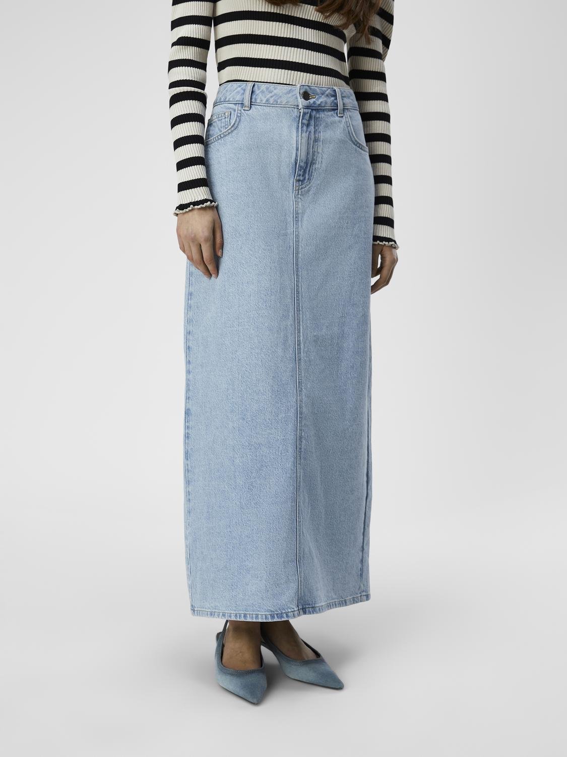 OBJELLEN Skirt - Light Blue Denim - VERO MODA & VILA Bergvik