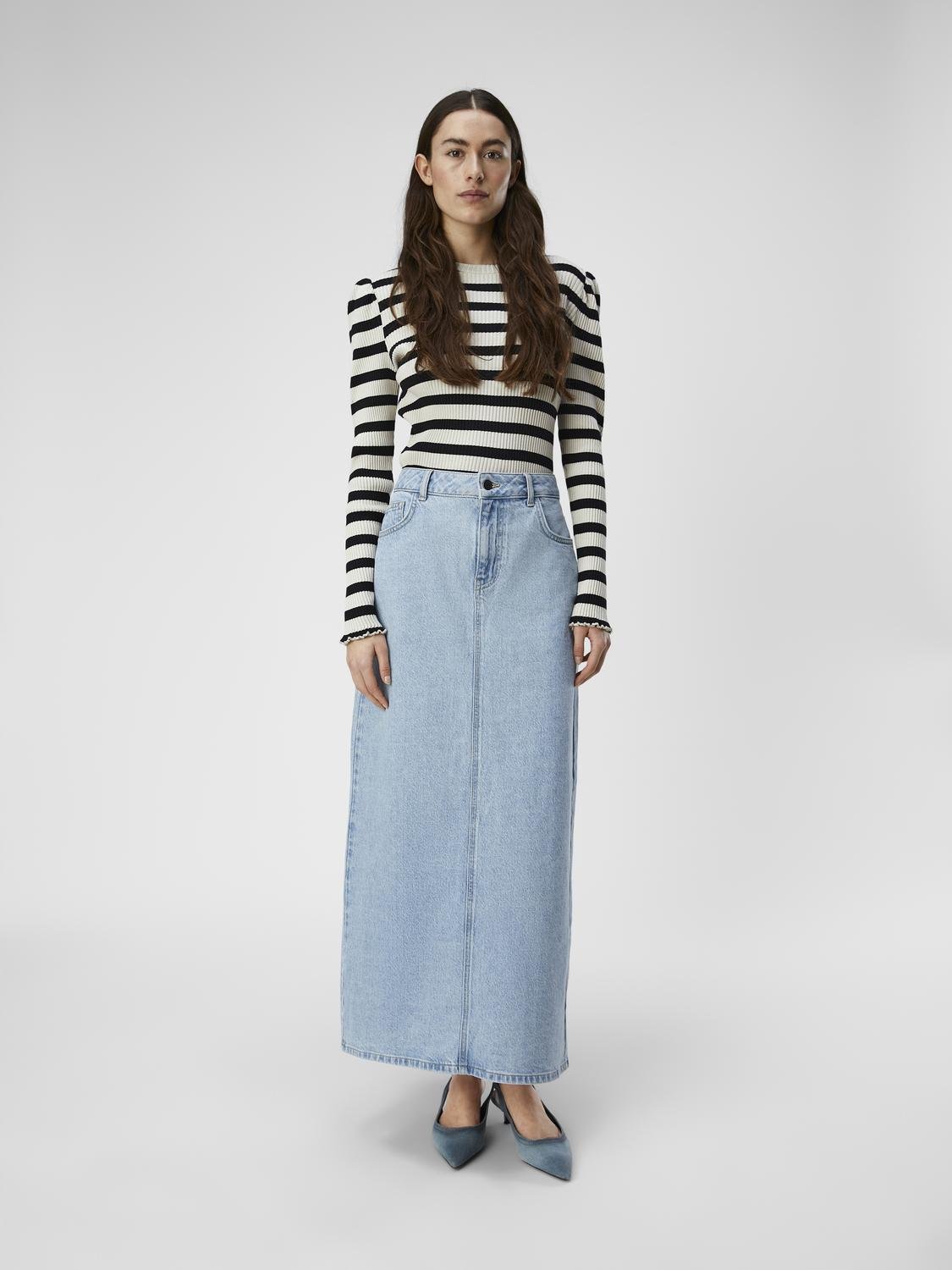 OBJELLEN Skirt - Light Blue Denim - VERO MODA & VILA Bergvik