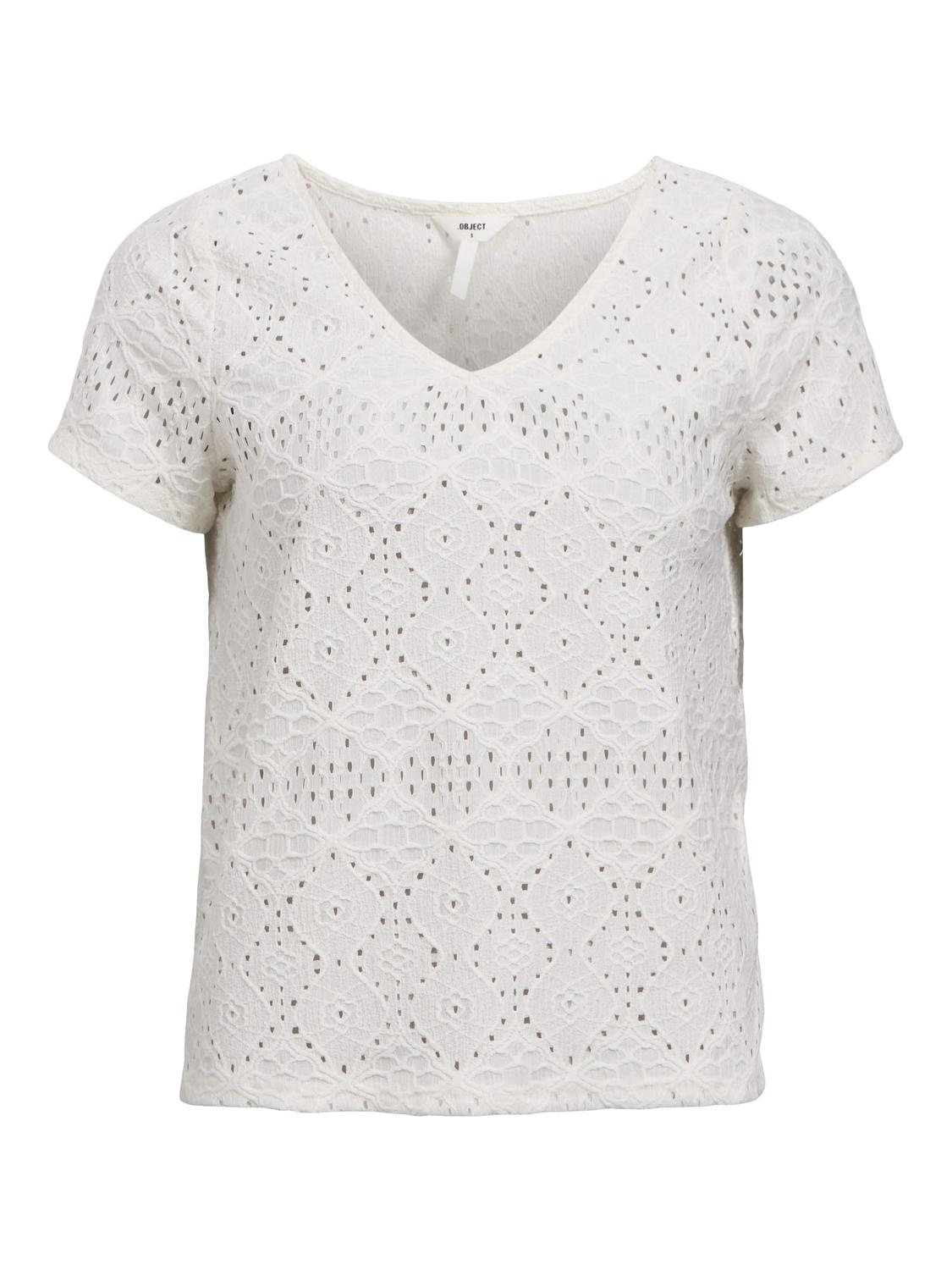 OBJFEODORA T-Shirts & Tops - Cloud Dancer - VERO MODA & VILA Bergvik