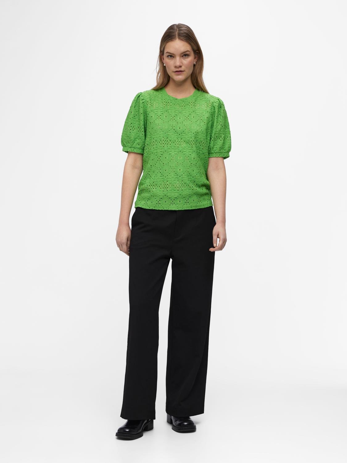 OBJFEODORA T-Shirts & Tops - Vibrant Green - VERO MODA & VILA Bergvik