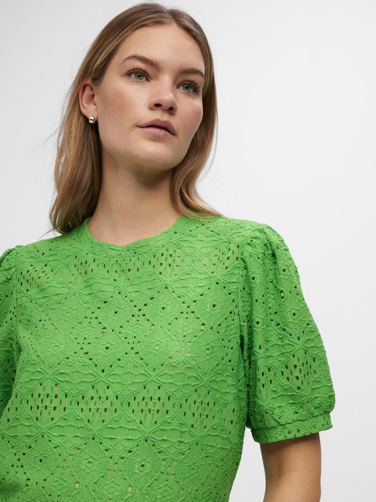 OBJFEODORA T-Shirts & Tops - Vibrant Green - VERO MODA & VILA Bergvik
