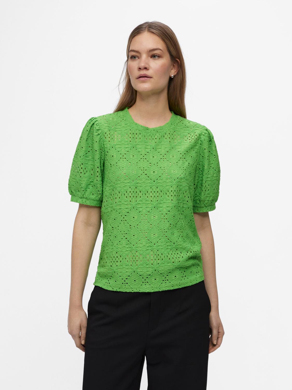 OBJFEODORA T-Shirts & Tops - Vibrant Green - VERO MODA & VILA Bergvik