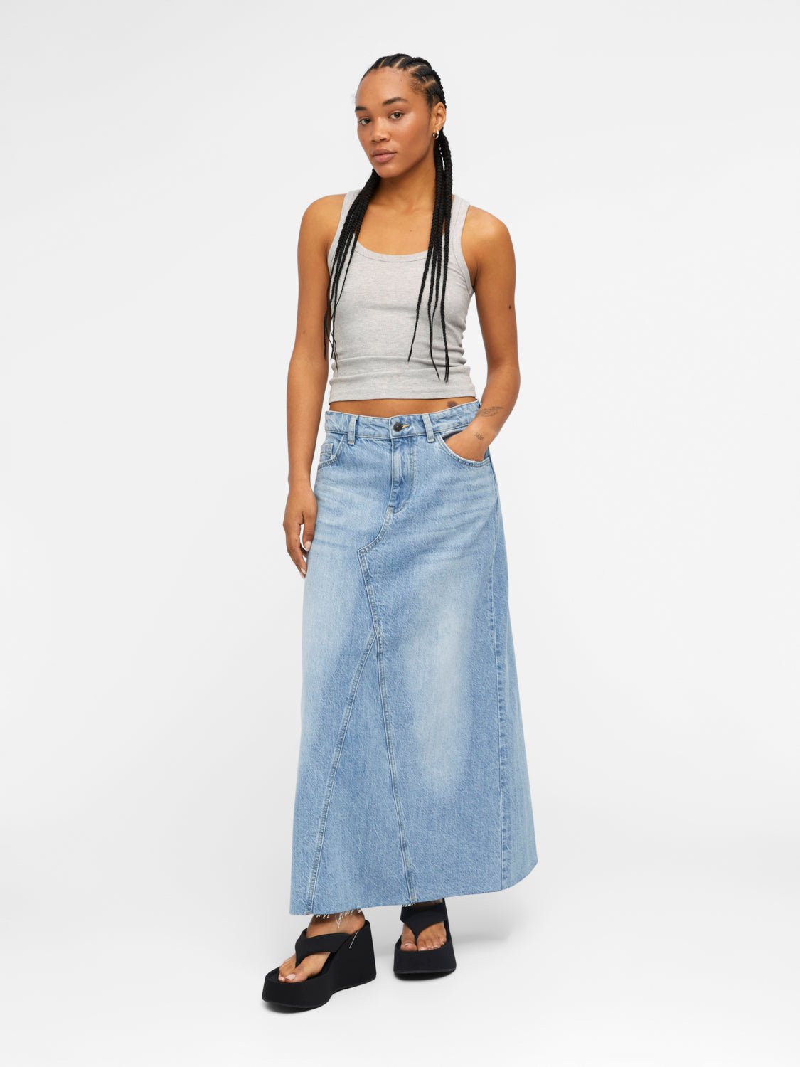 OBJHARLOW Skirt - Light Blue Denim - VERO MODA & VILA Bergvik