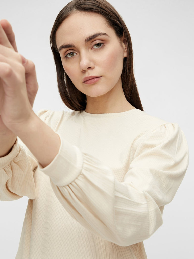 OBJJAMIE T-shirts & Tops - Sandshell - VERO MODA & VILA Bergvik
