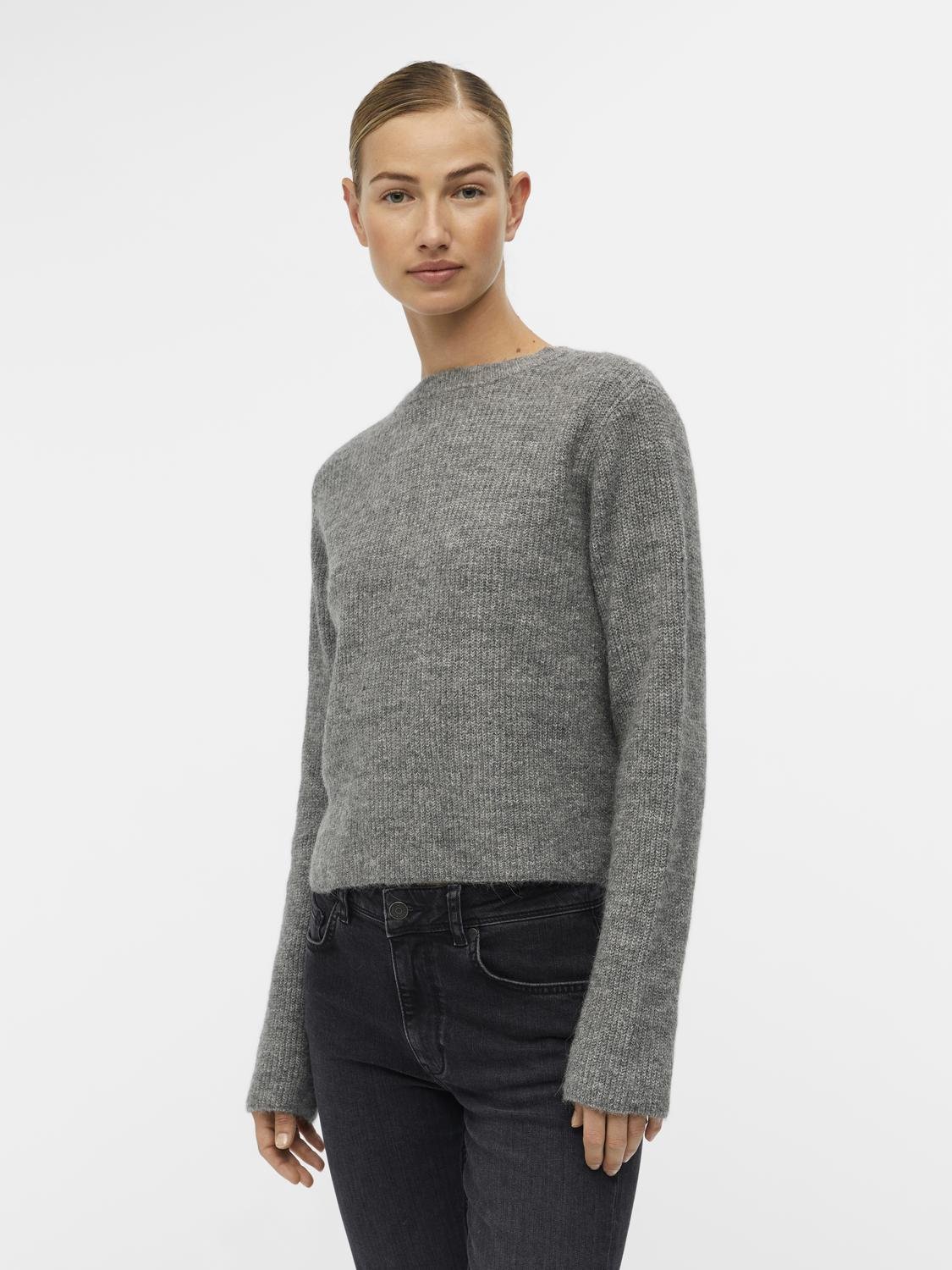 OBJPARVI Cardigan - Medium Grey Melange - VERO MODA & VILA Bergvik