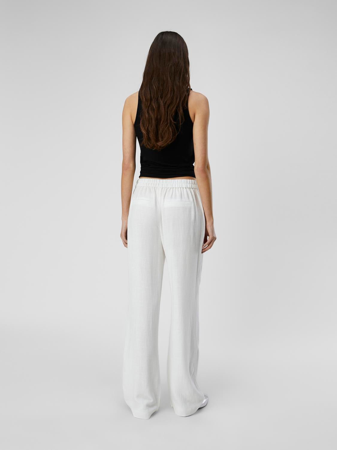 OBJSANNE Pants - Cloud Dancer - VERO MODA & VILA Bergvik