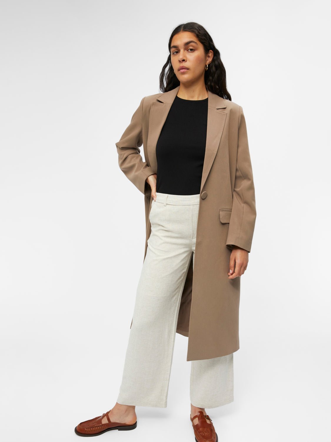 OBJSANNE Pants - Sandshell - VERO MODA & VILA Bergvik