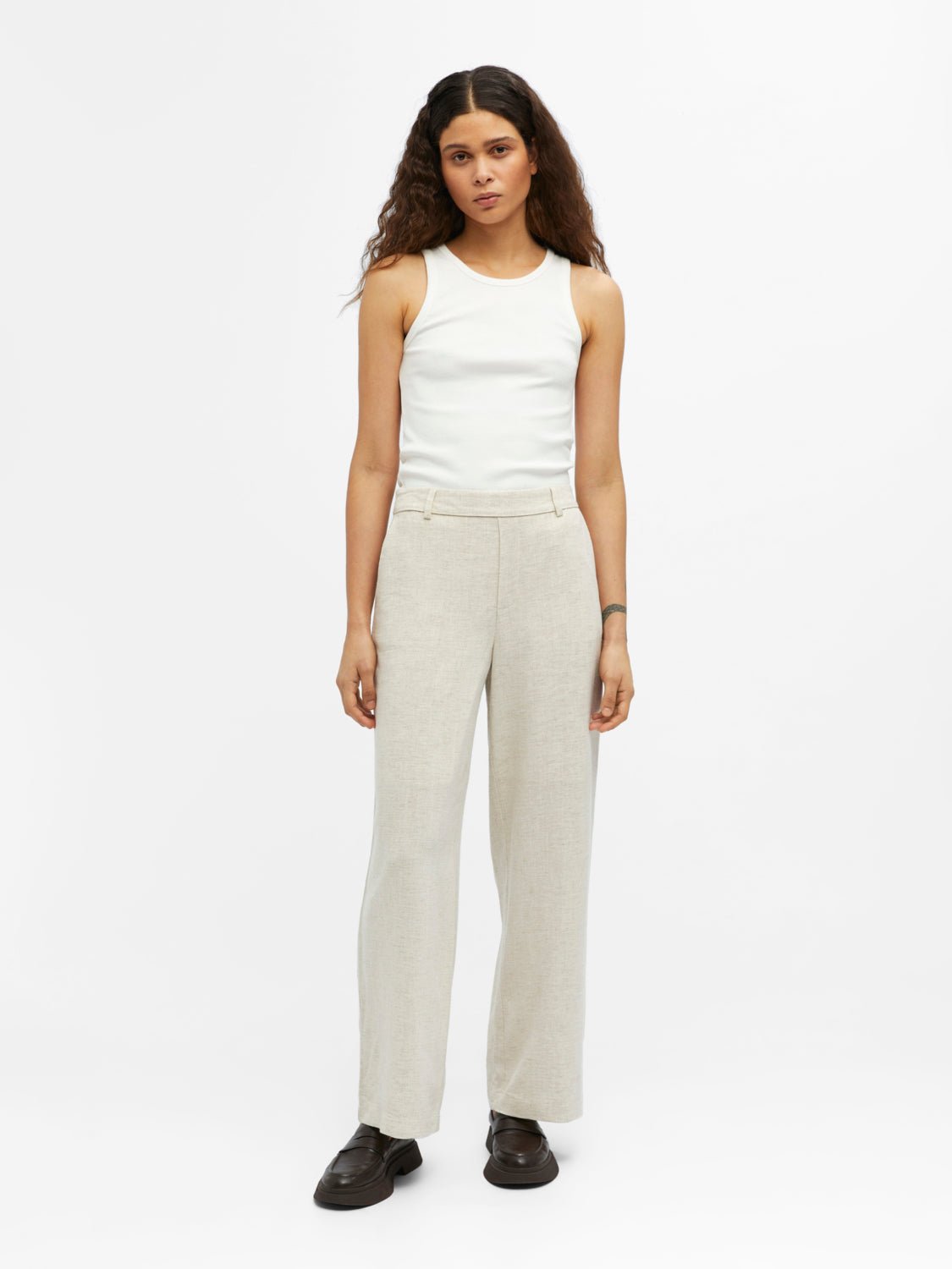 OBJSANNE Pants - Sandshell - VERO MODA & VILA Bergvik