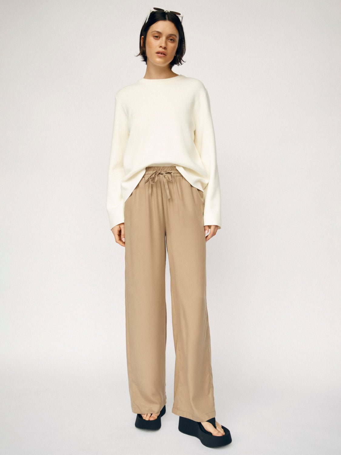 OBJTILDA Pants - Fossil - VERO MODA & VILA Bergvik