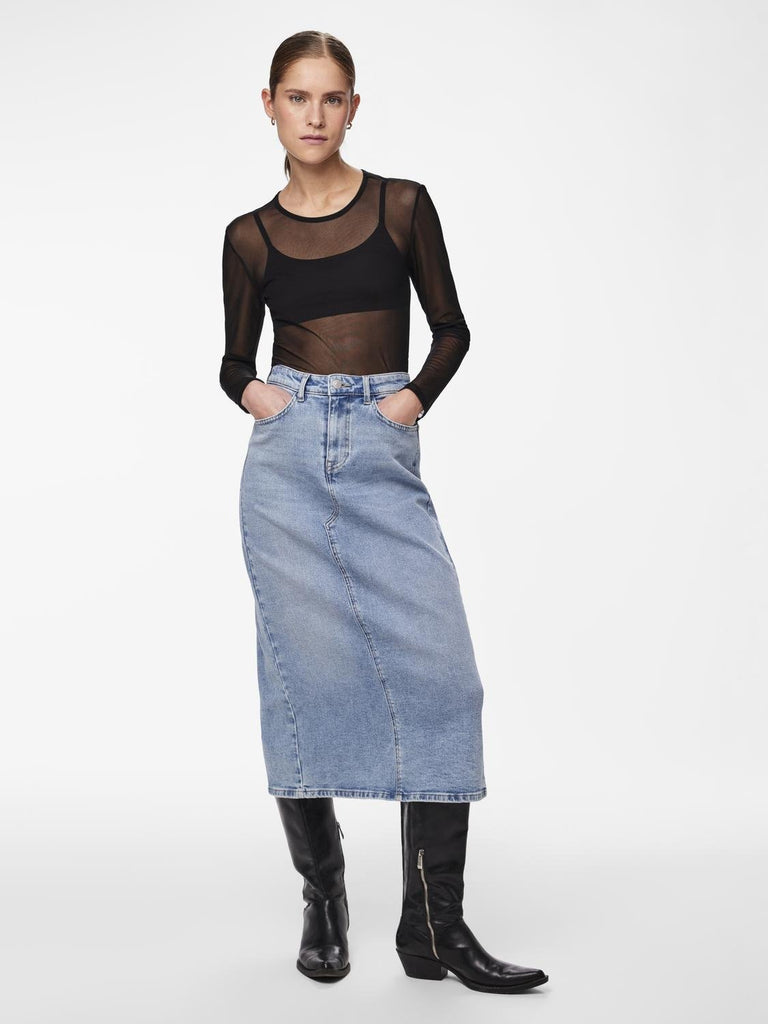 PCBELLA Skirt - Medium Blue Denim - VERO MODA & VILA Bergvik