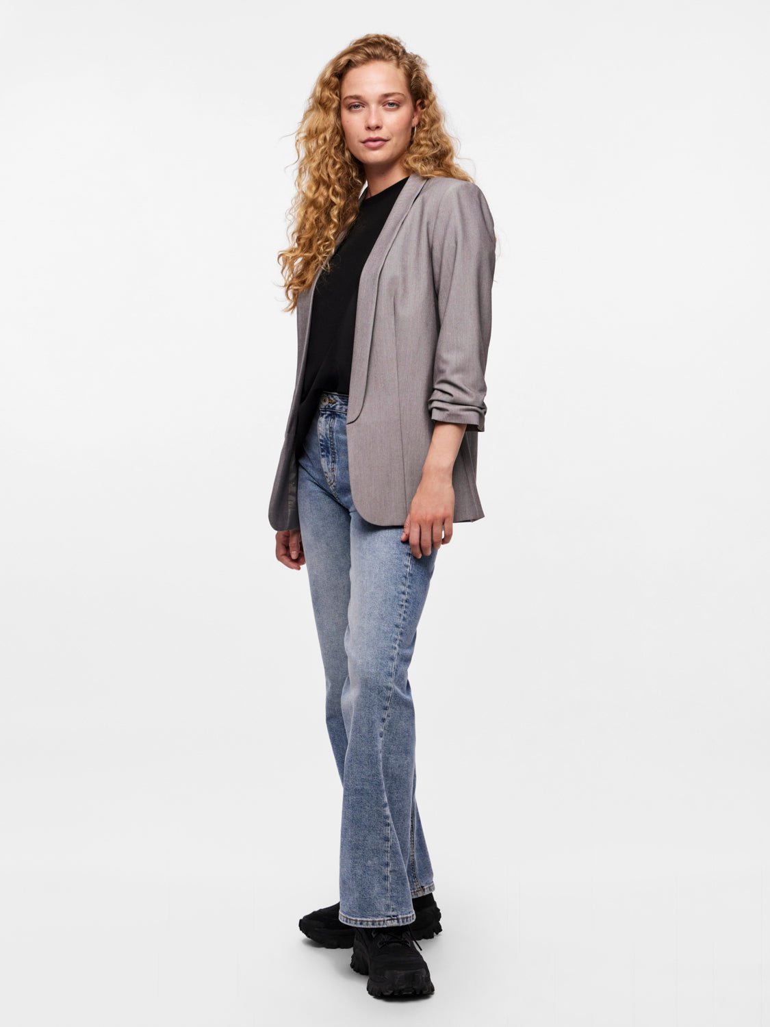 PCBOSS Blazer - Light Grey Melange - VERO MODA & VILA Bergvik