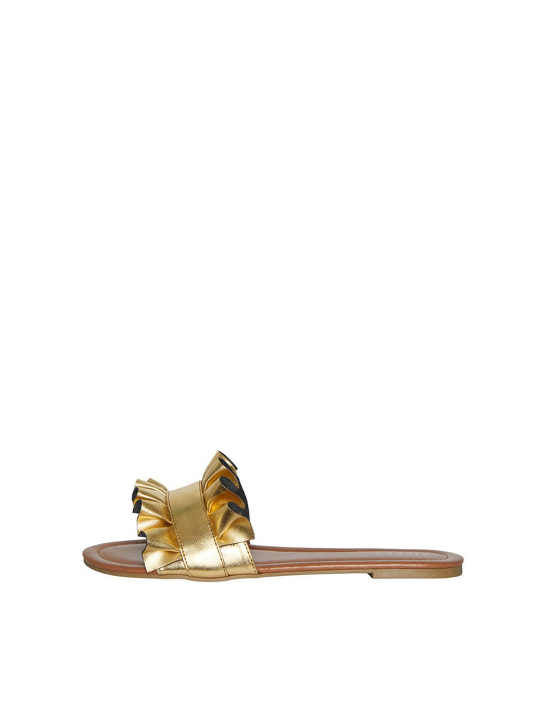 PCNOLA Slippers - Gold Colour - VERO MODA & VILA Bergvik