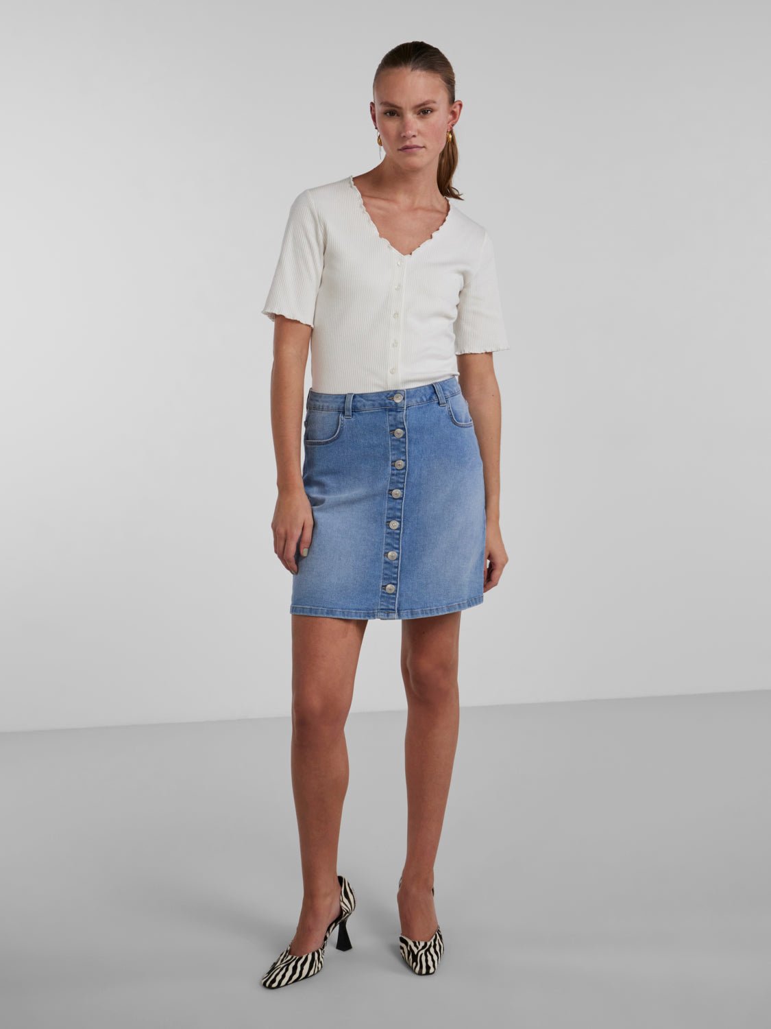 PCPEGGY Skirt - Light Blue Denim - VERO MODA & VILA Bergvik