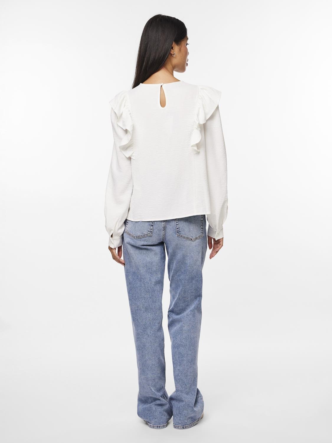 PCSAIA T-Shirts & Tops - Cloud Dancer - VERO MODA & VILA Bergvik