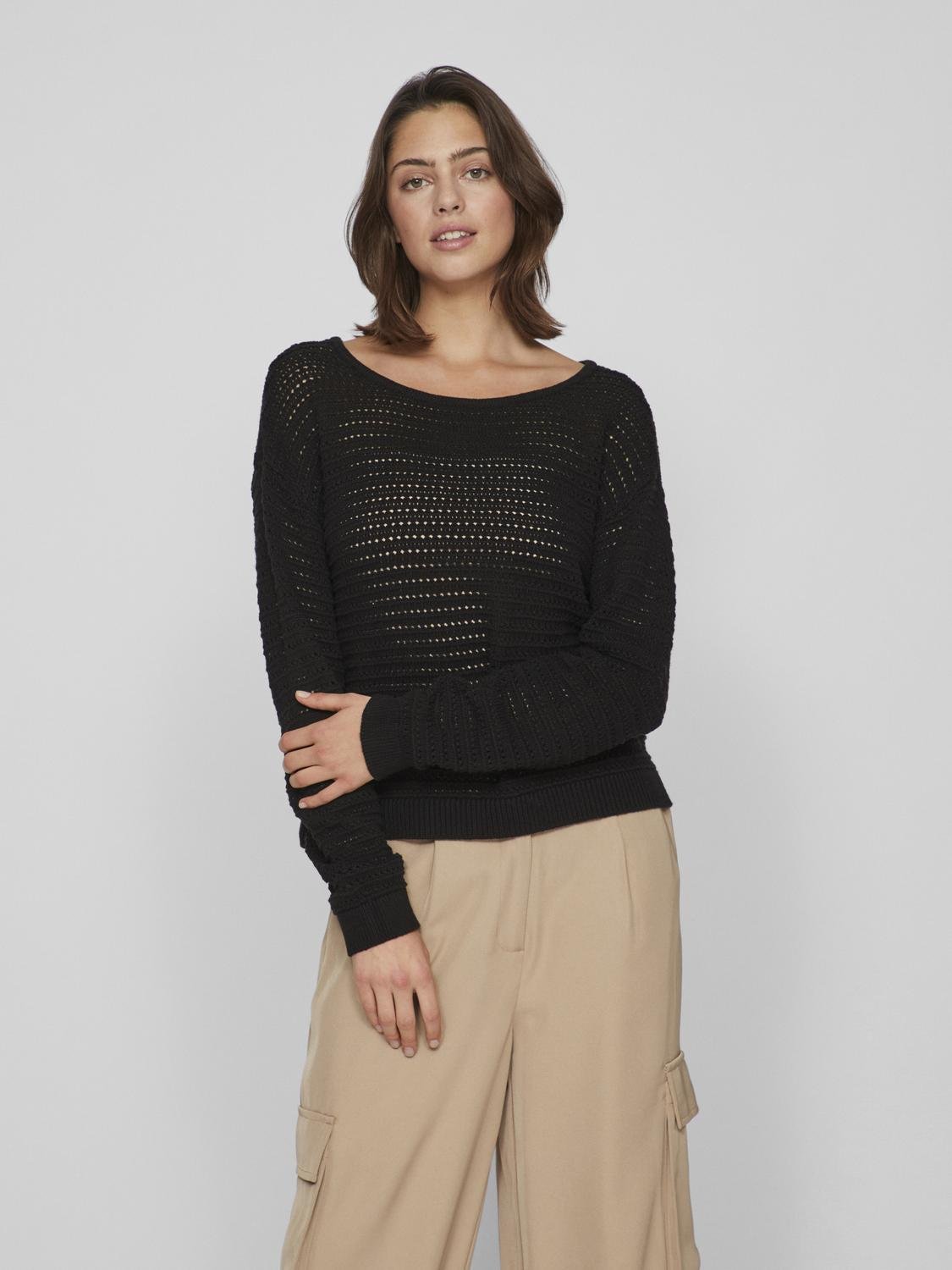 VIBELLISINA Pullover - Black Beauty - VERO MODA & VILA Bergvik